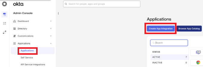 Create Okta App Integration